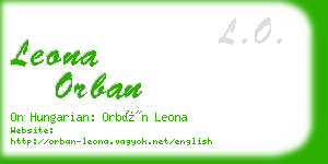 leona orban business card